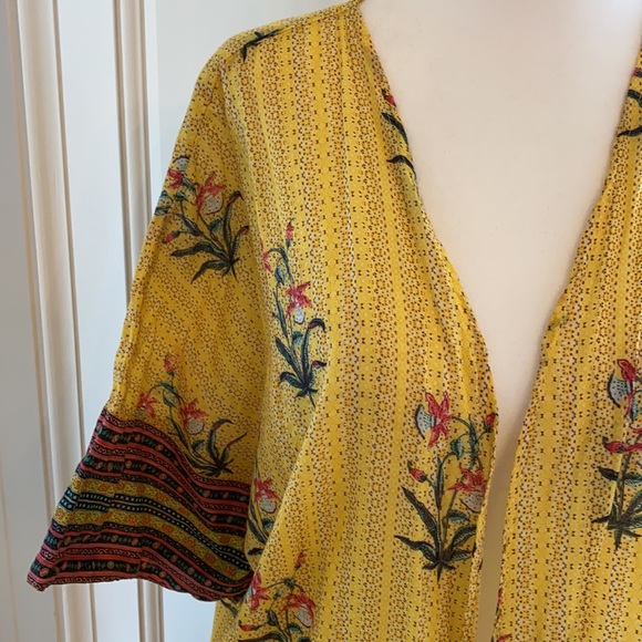 World Market Cotton Floral Kimono One Size - Picture 2 of 8